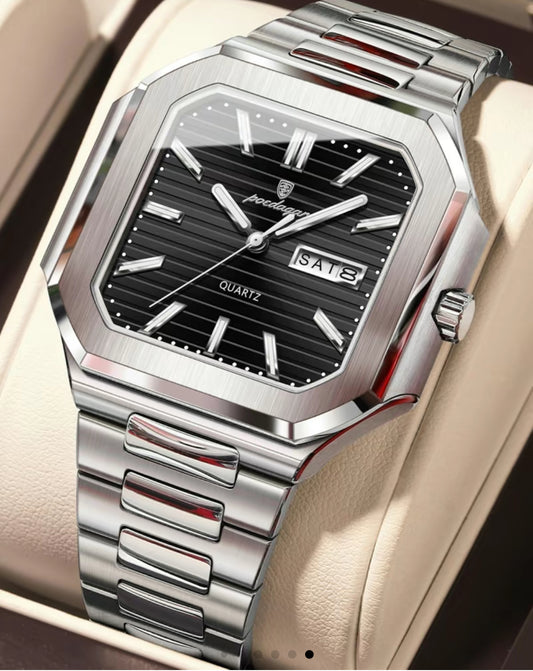 Reloj Cuadrado de lujo para Hombre Reloj de cuarzo